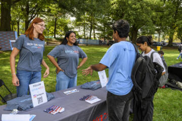 Hopkins Votes volunteers at National Voter Registration Day